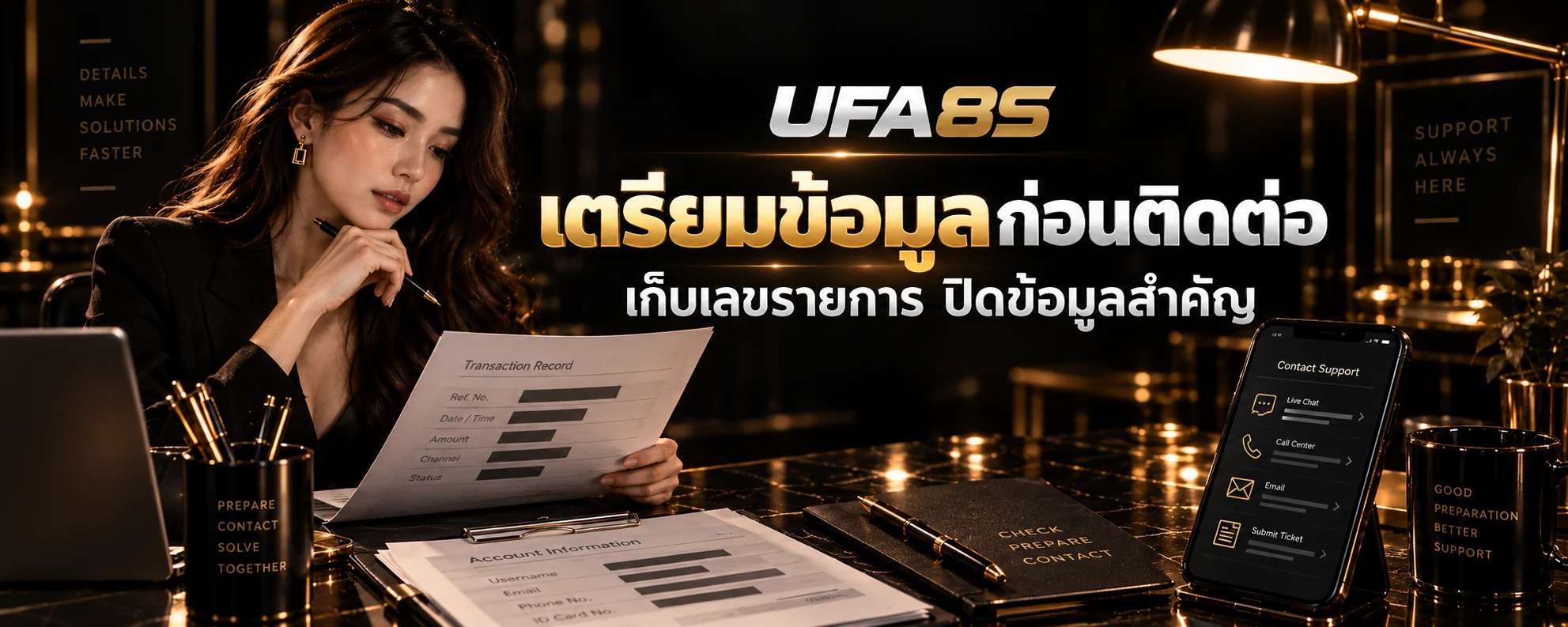 เตรียมข้อมูลก่อนติดต่อและปิดข้อมูลสำคัญ